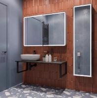 Столешница 140*50(55) отверстие слева черный 